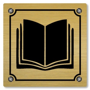 Knihovna, 118x118mm, zlatá, Kansas